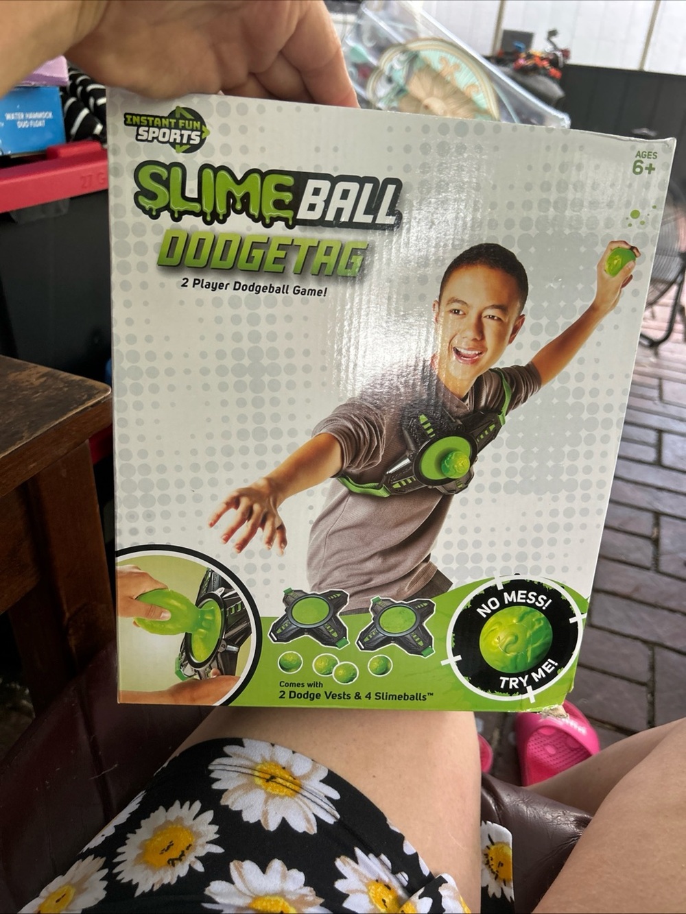 Slime Ball DodgeTag 2-Player Dodgeball Game - Green